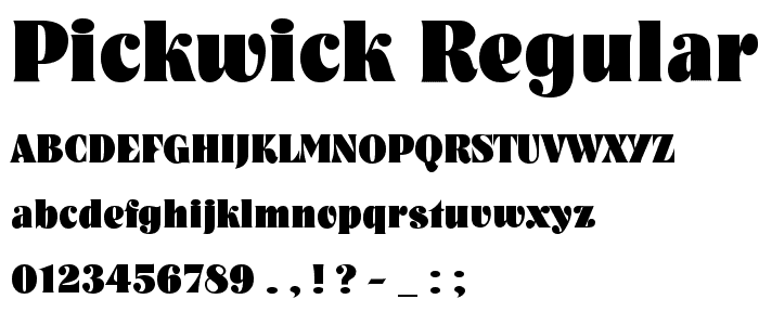 Pickwick Regular font